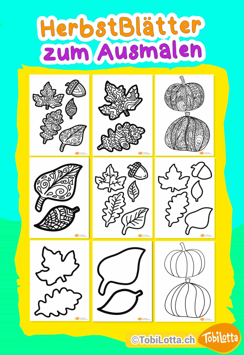 11372 Herbstblätter vorlage bastelvorlage herbst kinder vorlage zum ausdrucken fensterbilder Blätter Zentangle