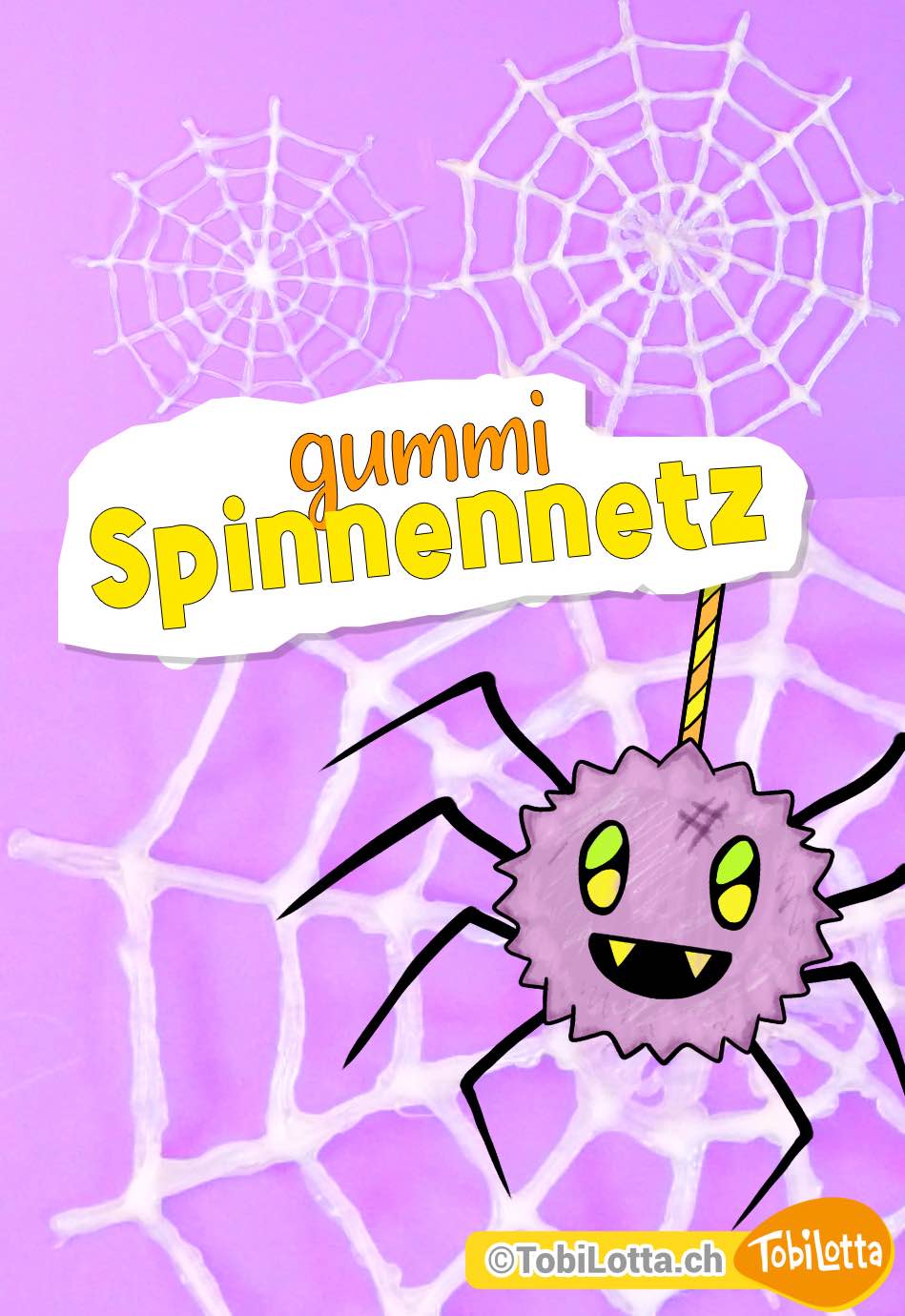 73614 Gummi Spinnennetze kinder halloween basteln