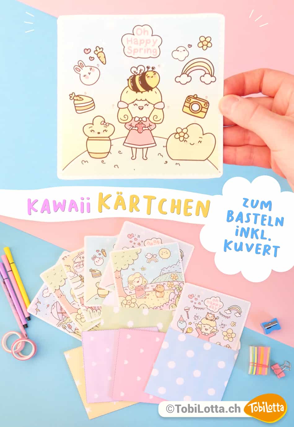 13332 Kawaii zeichnen zeichnung Glückwunschkarten sticker selbermachen basteln vorlage zum ausdrucken diy