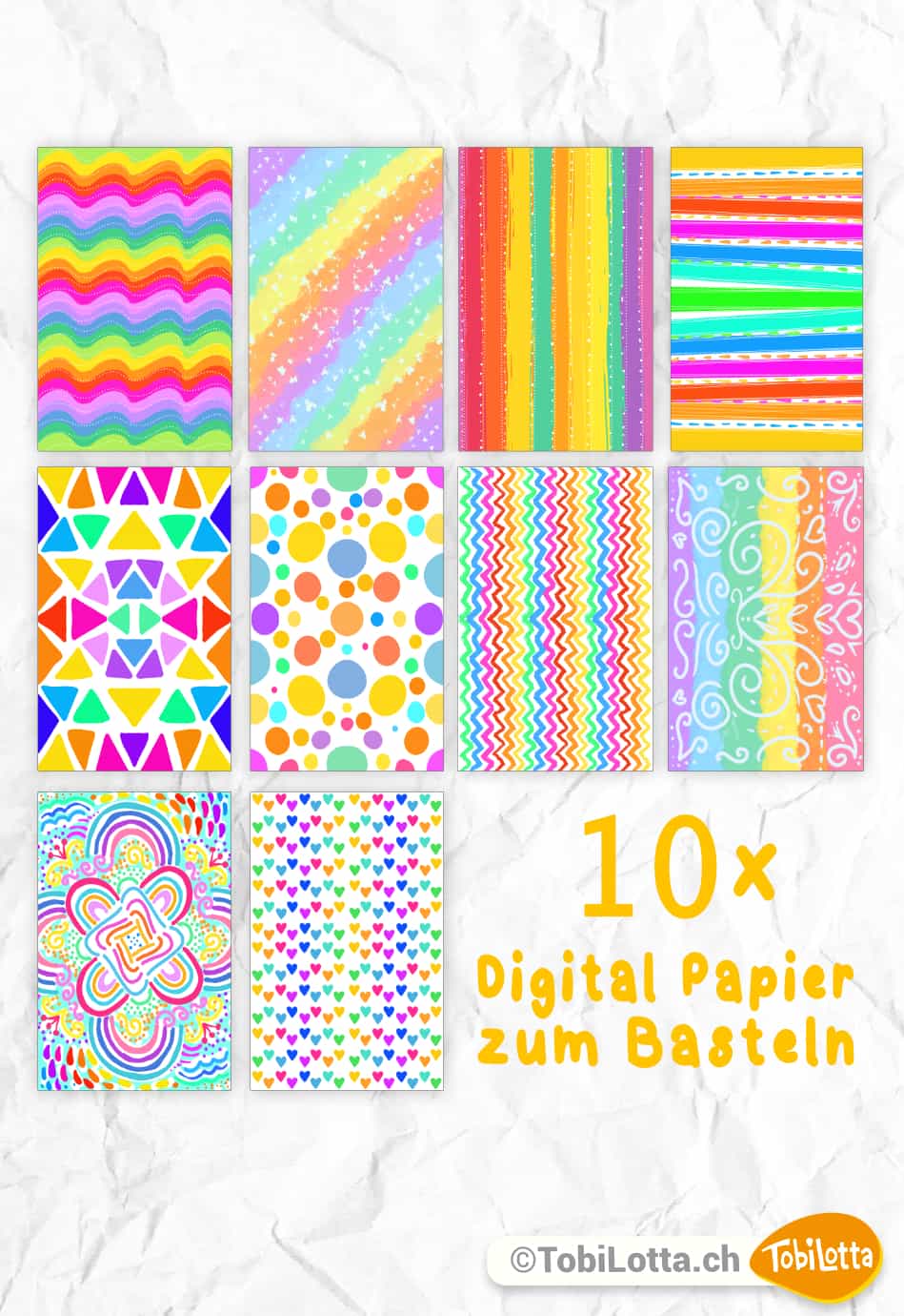 88863 Digitales Papier REGENBOGEN pinterest download gratis