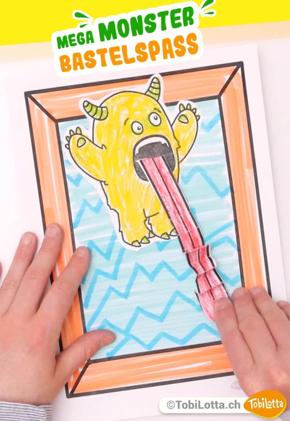 07437 Monster Basteln diy mit kindern pdf vorlage zum ausdrucken download herunterladen monster vorlage bastelbogen diy