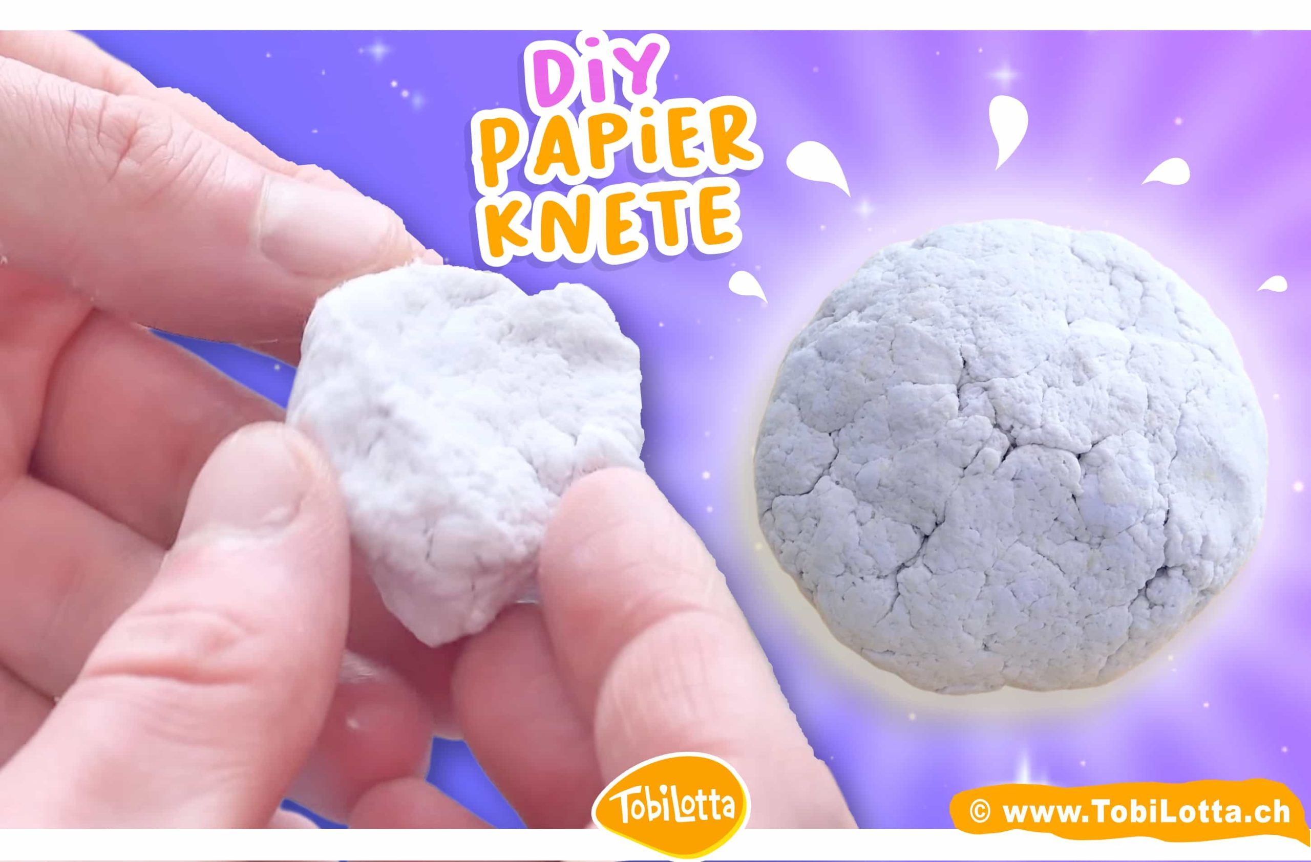 Papierknete-knete-aus-papier-selber-machen rezept salzteig knete diy selber machen anleitung