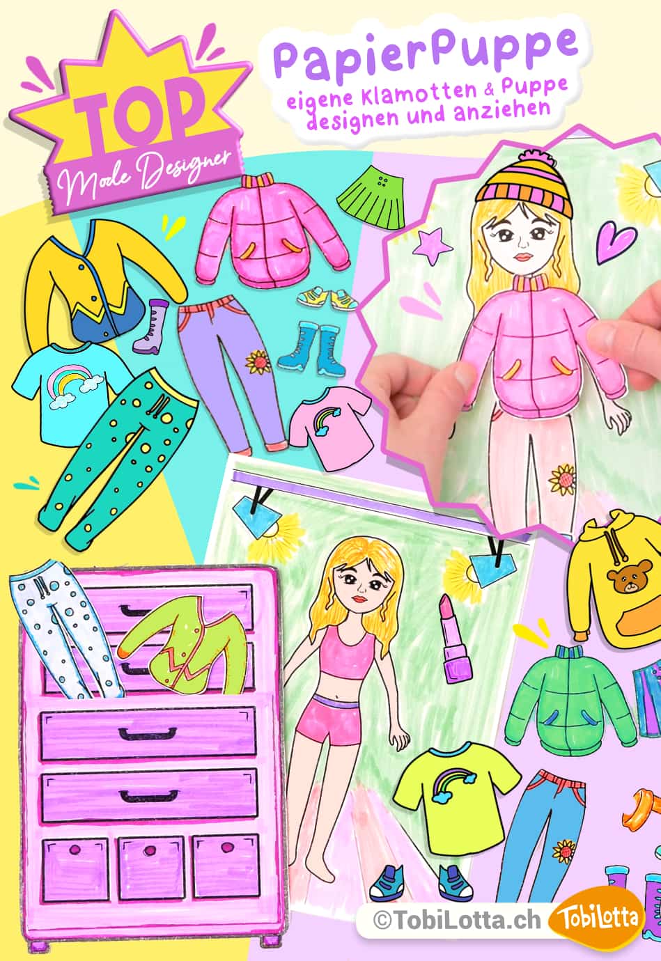 Papier-Puppe-zum-anziehen-TOP-Model-Kinder-Vorlagen-zum-ausdrucken-Modedesign-Spiele-zum-ausdrucken-Klamotten-designen-Vorlage-gratis-Barbie-shop-basteln-mit-kindern-puppe, barbie puppe kleider klamotten design, basteln mit mädchen, papierpuppe pdf vorlage gratis, bastelshop kinder,