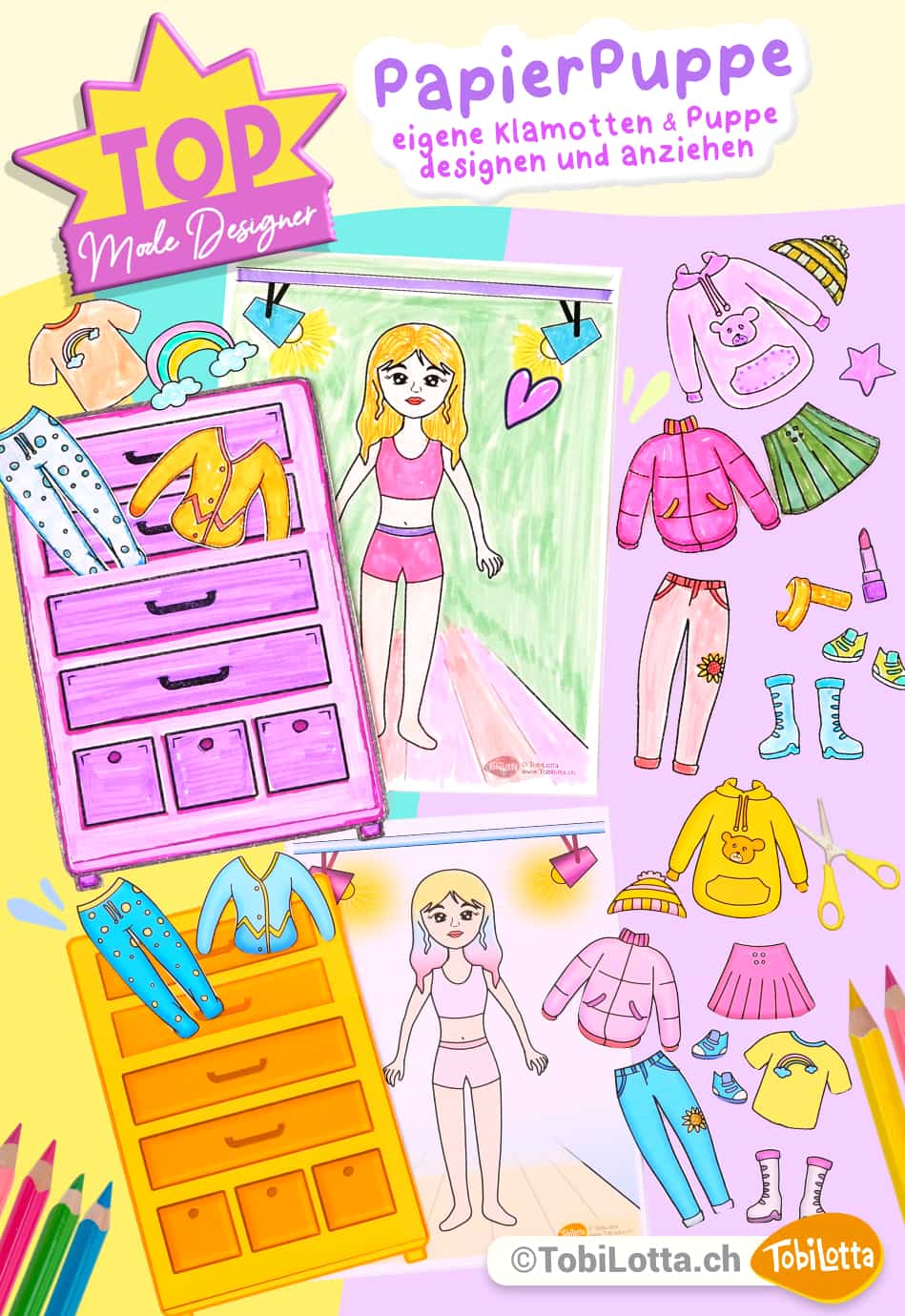 Papier-Puppe-zum-anziehen-TOP-Model-Kinder-Vorlagen-zum-ausdrucken-Modedesign-Spiele-zum-ausdrucken-Klamotten-designen-Vorlage-gratis-Barbie-shop-basteln-mit-kindern-puppe, barbie puppe kleider klamotten design, basteln mit mädchen, papierpuppe pdf vorlage gratis, bastelshop kinder,