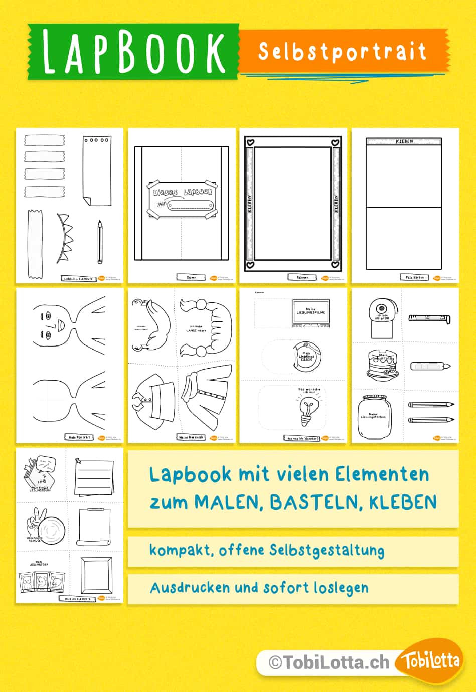 600554 -5- LapBook Steckbrief so bin ich