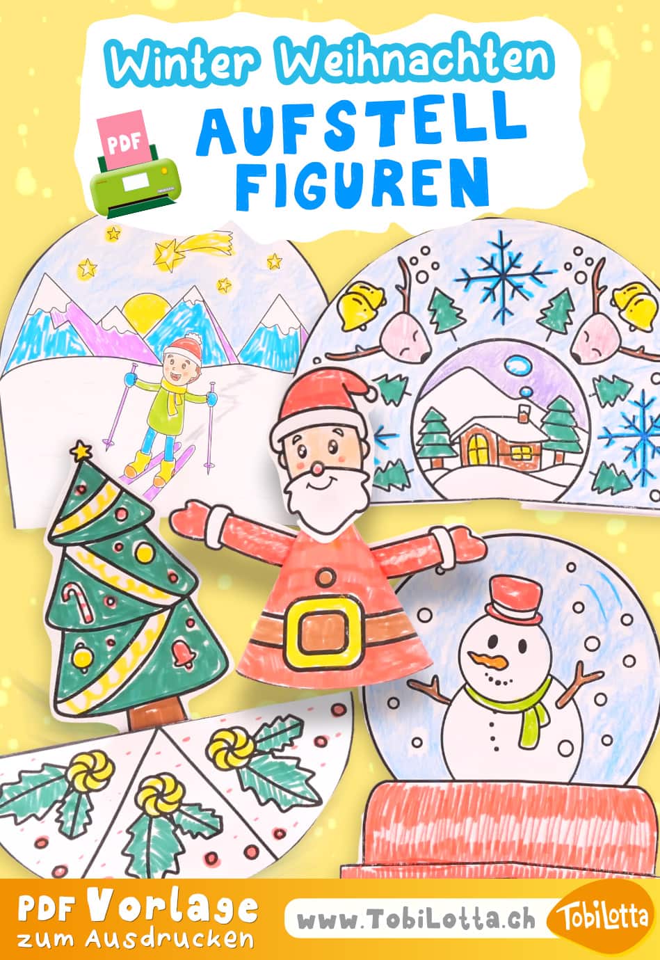 Winter-Weihnachten-Aufstell-Figuren winter weihnachten advent bastelideen für das basteln mit kindern kinder bastelideen weihnachten weihnachtsbastelei pdf vorlagen zum ausdrucken pdf vorlage zum ausmalen malvorlagen winter weihnachten weihnachtsgeschenke basteln diy ideen kinder