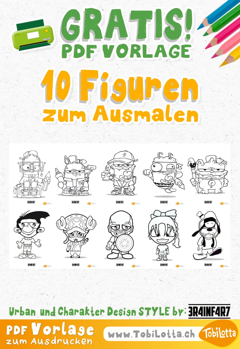 brainfart malvorlage gratis kinder vorlagen gratis zum ausdrucken zeichnen lernen kinder street style urban style malen kinder vorlagen pdf