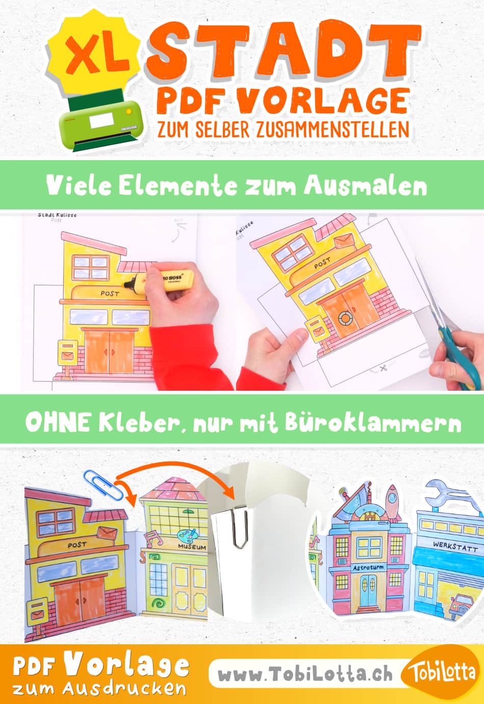 579334 -9- ELEMENTE- Stadt Bastelvorlage City Printable Make Your Own Paper City papier stadt basteln vorlage zum ausdrucken kinder bastelvorlagen für kinder diy ideen malvorlagen stadt berufe